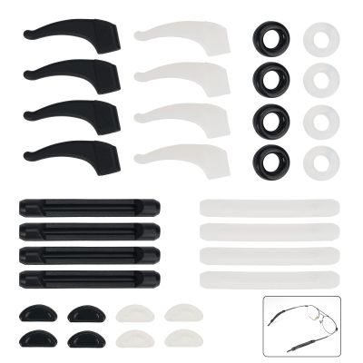 16 pairs of glasses, non-slip, non-slip glasses holder and glasses nose pads, silicone, non-slip ring, non-slip glasses accessories, for sunglasses, sports glasses, reading glasses