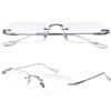 TERAISE Frameless Metal Reading Glasses for Men/Women Blue Light Blocking -Rimless Fashion Comfortable Computer Eyeglasses view 3
