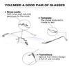 TERAISE Frameless Metal Reading Glasses for Men/Women Blue Light Blocking -Rimless Fashion Comfortable Computer Eyeglasses view 4