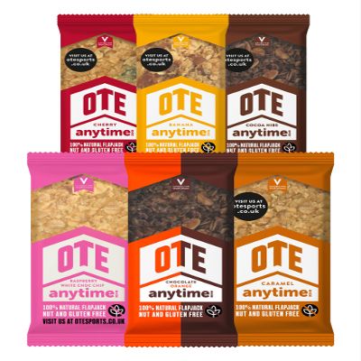 OTE Anytime Bars - Energy Bars for Cycling - Cycling Nutrition - Nut Free Snacks for Running - Gluten Free Flapjacks - Box of 16 x 62g (Mixed)