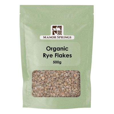 Organic Rye Flakes 500g by Manor Springs Organic