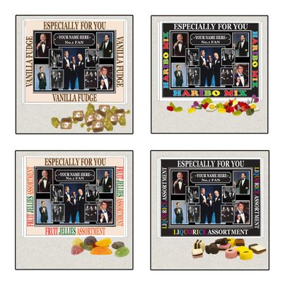 50s Crooners Celebrity Music Icon Personalised Boxed Sweets Gift Present Choice of Sweets
