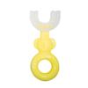 Just Teeth - Premium Children's Kids U Shaped Toothbrush, 360 All Round Cleaning for 2-12 Years. BPA Free, Soft Food Grade Silicone Bristles (Yellow) view 1