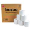 Bazoo Luxury Bamboo Unwrapped Toilet Tissue Paper - Plastic Free, Eco Friendly, Septic Safe, Biodegradeable Bath Tissue with Soft, Quick Dissolving 3 Ply Sheets - Double-Length Bamboo Toilet Rolls view 1