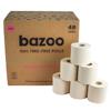 Bazoo Luxury Bamboo Unbleached Toilet Tissue Paper - Plastic Free, Eco Friendly, Septic Safe, Biodegradeable Bath Tissue with Soft, Quick Dissolving 3 Ply Sheets - Double-Length Bamboo Toilet Rolls view 1