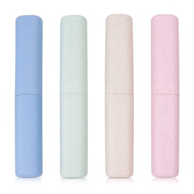 4 Pack Travel Toothbrush Case Portable Toothbrush Carrier Case Plastic Toothbrush Storage Case Cover Toothbrush Cup Container for Travelling, Camping, Bathroom, Home, School