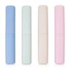 4 Pack Travel Toothbrush Case Portable Toothbrush Carrier Case Plastic Toothbrush Storage Case Cover Toothbrush Cup Container for Travelling, Camping, Bathroom, Home, School view 1