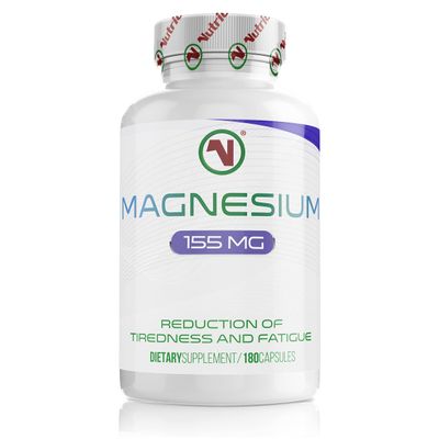 Magnesium Bisglycinate - Up to 465mg per Day | 180 x Easy to Swallow Capsules | 60 Days Minimum Supply | Reduce Tiredness and Fatigue