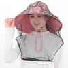 Summer Outdoor Camping Face Protection Net Mosquito Midge Insect Head Net, Anti-Mosquito Fly Insect Portable Head Net for Face and Neck,Grey 2 view 2