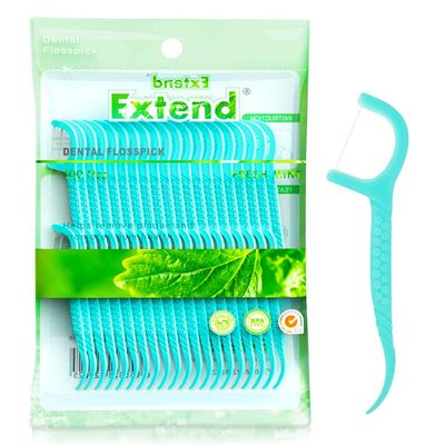 Dental Floss Picks,Dental Floss Sticks for Teeth Cleaning(100Pcs,Mint)