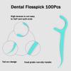 Dental Floss Picks,Dental Floss Sticks for Teeth Cleaning(100Pcs,Mint) view 2