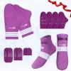 SuzziPad Cold Therapy Socks & Hand Ice Pack, Cold Gloves for Chemotherapy Neuropathy, Chemo Care Package for Women and Men, Ideal for Plantar Fasciitis, S/M, Purple view 1