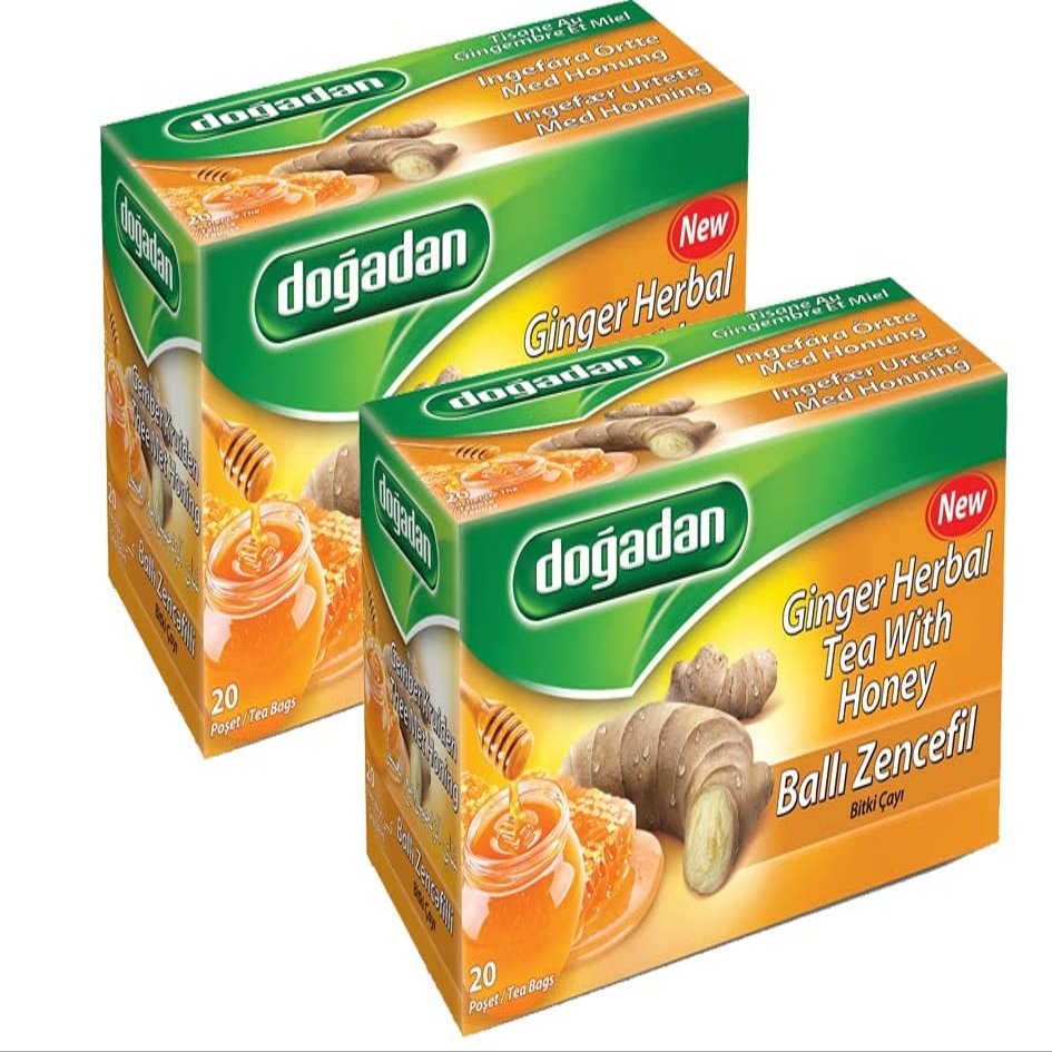 2 x Dogadan honey ginger herbal tea