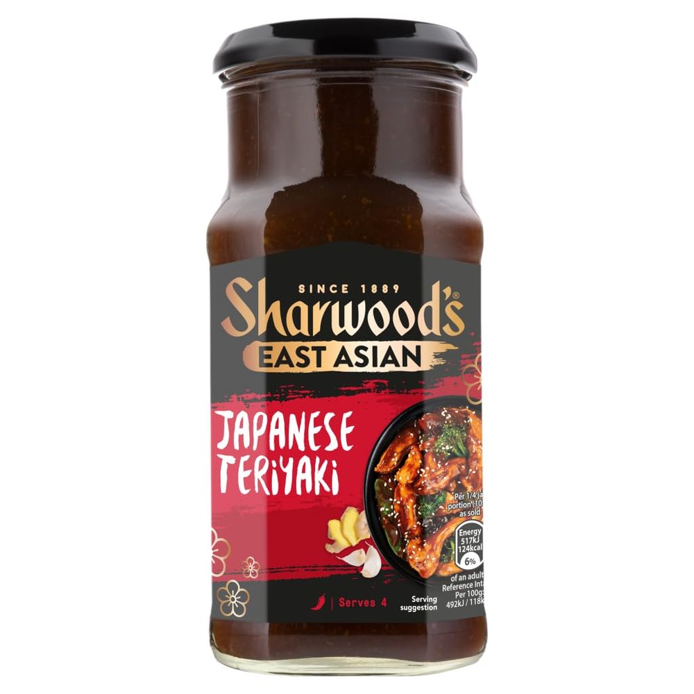 Sharwood's Japanese Teriyaki Sauce Sweet & Savoury Soy Blend With Ginger & Garlic, 415 g Jar (Pack of 1)