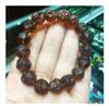 1pcs Moldavite Czech Meteorite Bracelet Impact Glass Rough Stone Hand catenary Crystal Energy Stone, SBOTTON-8571 (Size : 12mm) view 1
