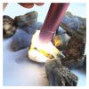 Kigauru Natural crystal rough Natural Blue Agate Stone Turkey Blue Chalcedony Rough Stone Blue Mineral Stone Jewelry Processing Raw Materials (Color : Army Green, Size : Random) view 2