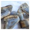 Kigauru Natural crystal rough Natural Blue Agate Stone Turkey Blue Chalcedony Rough Stone Blue Mineral Stone Jewelry Processing Raw Materials (Color : Army Green, Size : Random) view 4