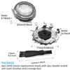6Pcs Shaver Replacement Heads,Shaver Head Replacement Blades with Pointed Blade, with 2Pcs Cleaning Brushes and Storage Box view 2