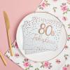 Tenare 40 Pcs Glitter Napkins Happy 80th Birthday Fabulous Cocktail Disposable Napkin for Birthday Party Anniversary Decoration, 3 Ply White and Rose Gold(80th Fabulous,White and Rose Gold) view 3