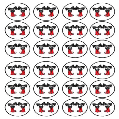 24 Red Bottom Heels Cupcake Toppers, Designer High Heels Cake, Edible Wafer Paper Discs Cake Decorations