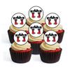 24 Red Bottom Heels Cupcake Toppers, Designer High Heels Cake, Edible Wafer Paper Discs Cake Decorations view 2