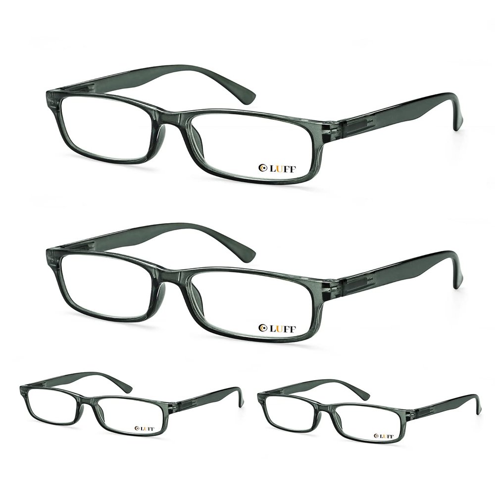 LUFF Unbreakable Reading Glasses for Women,4PCS Blue Light Blocking Reading Glasses Men,Comfortable Spring Hinge Readers