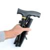 Walking Stick, Easy Adjustable Height Folding Extendable Walking Cane, Lightweight Flexible and Durable Walking Aid Mobility Aid by VapourOn (Black) view 3