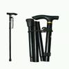 Walking Stick, Easy Adjustable Height Folding Extendable Walking Cane, Lightweight Flexible and Durable Walking Aid Mobility Aid by VapourOn (Black) view 4
