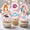 24 Aesthetic Nurse Cupcake Toppers, Edible Beauty Cake Decorations, Aesthetic Practitioner Theme 24 x 1.5 Inch 4cm Uncut view 3