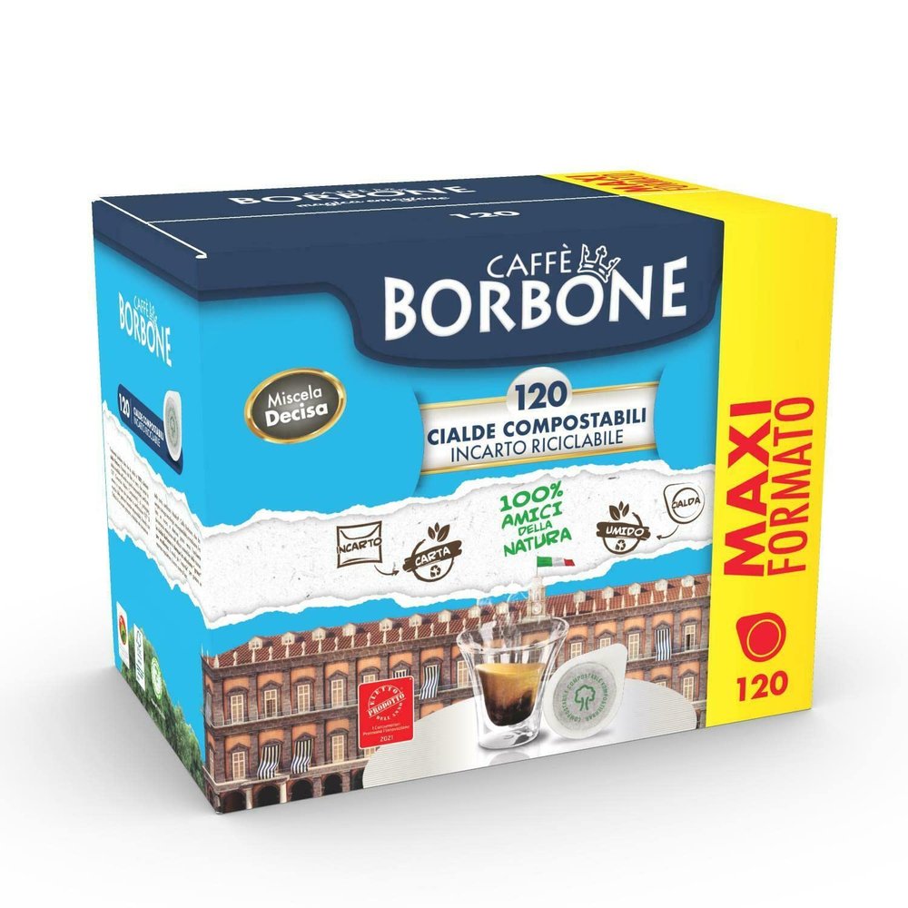 Caffe Borbone ESE 44mm Decise Mix (NERA) Pods, Pack of 120