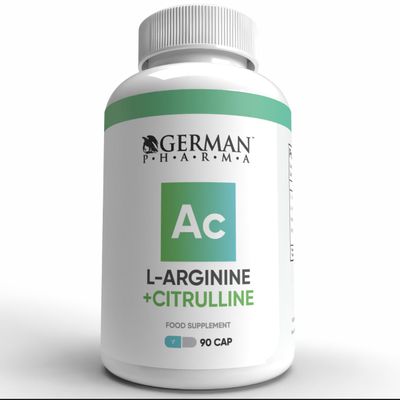 L-Arginine & Citrulline 1845mg, High Strength Capsules, 90 Vegetarian Capsules - Made in The UK