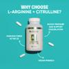 L-Arginine & Citrulline 1845mg, High Strength Capsules, 90 Vegetarian Capsules - Made in The UK view 3