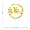 Mr & Mrs Wedding Anniversary Cake Topper Silhouette Custom Funny Bride and Groom Cake Decoration for Wedding Bridal Shower Party Decoration Engagement Gifts for Couples Gold view 4