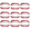 HFDHD Dentures Cosmetic Teeth Natural Tone Instant Veneers Silicone Tooth Whitening Temporary Prosthesis Teeth Top Bottom Detachable False Teeth Men and Women For Bad Teeth Broken Teeth,9pairs view 1