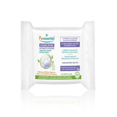 Puressentiel Intimate Wipes Hygiene Organic 25 Wipes