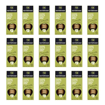 Kent & Fraser  Gluten Free Roasted Onion & Nigella Seed Cheese Biscuits 110g x 18