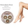 Electric Hair Removal Shaver, Painless Leg Shaver Hair Remover Portable Waterproof Bikini Trimmer Body Hair Removal for Leg Face Lips Body Arm Cordless Bikini, 3 Detachable view 2