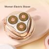 Electric Hair Removal Shaver, Painless Leg Shaver Hair Remover Portable Waterproof Bikini Trimmer Body Hair Removal for Leg Face Lips Body Arm Cordless Bikini, 3 Detachable view 3