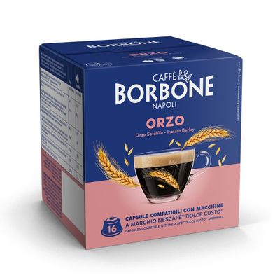 Caff Borbone Soluble Barley - 64 Capsules (4 packs of 16) - Compatible with Nescaf* Dolce Gusto* Coffee Machines