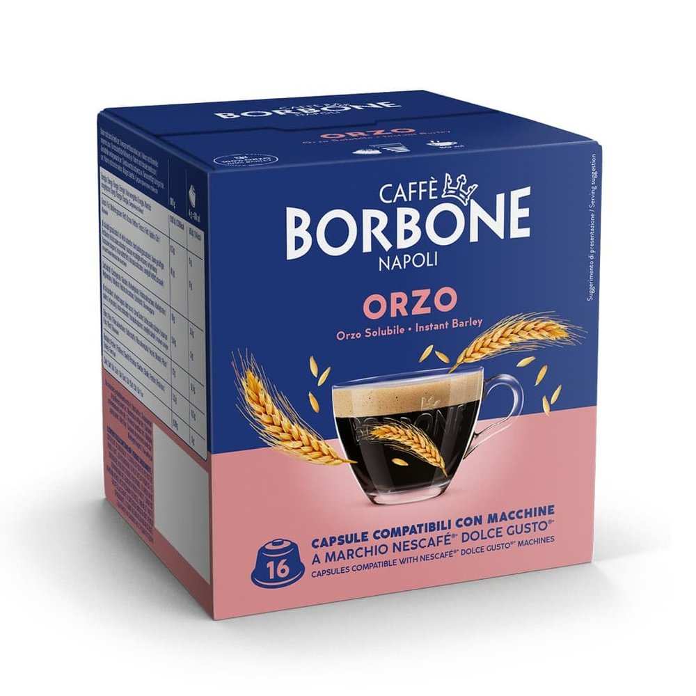 Caff Borbone Soluble Barley - 64 Capsules (4 packs of 16) - Compatible with Nescaf* Dolce Gusto* Coffee Machines