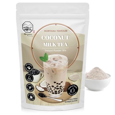 Coconut Bubble Milk Tea Instant 3in1 Powder Mix - 1kg (33 Drinks) | For Boba Tea, Milkshake, Blended Frappe and Bakery | Authentic Taiwan Recipe | 0 Trans Fat, No Preservatives by Moriyama Teahouse