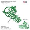 Birthday Queen Glitter Cake Topper, Birthday Party Decorations Ideas, Premium Quality Decoration, Sturdy Doubled Sided Glitter, Acrylic Stick. Made in USA (Green) view 3