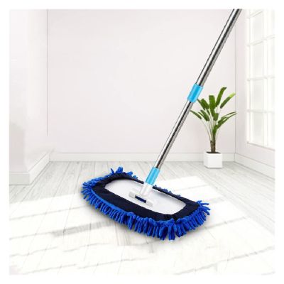 TOMYEUS Chenille Mop for Cleaning Floor Dust Window Washing Home Mop with 59" Aluminum Alloy Long Handle and 2 Mop Head Chenille Car Cleaning Kit (Color : 1.5m rod with 1 pad)