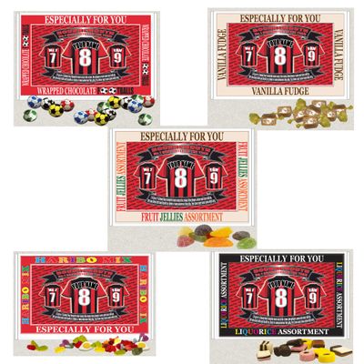 Bournemouth Personalised Football Shirt Gift Boxed Sweets