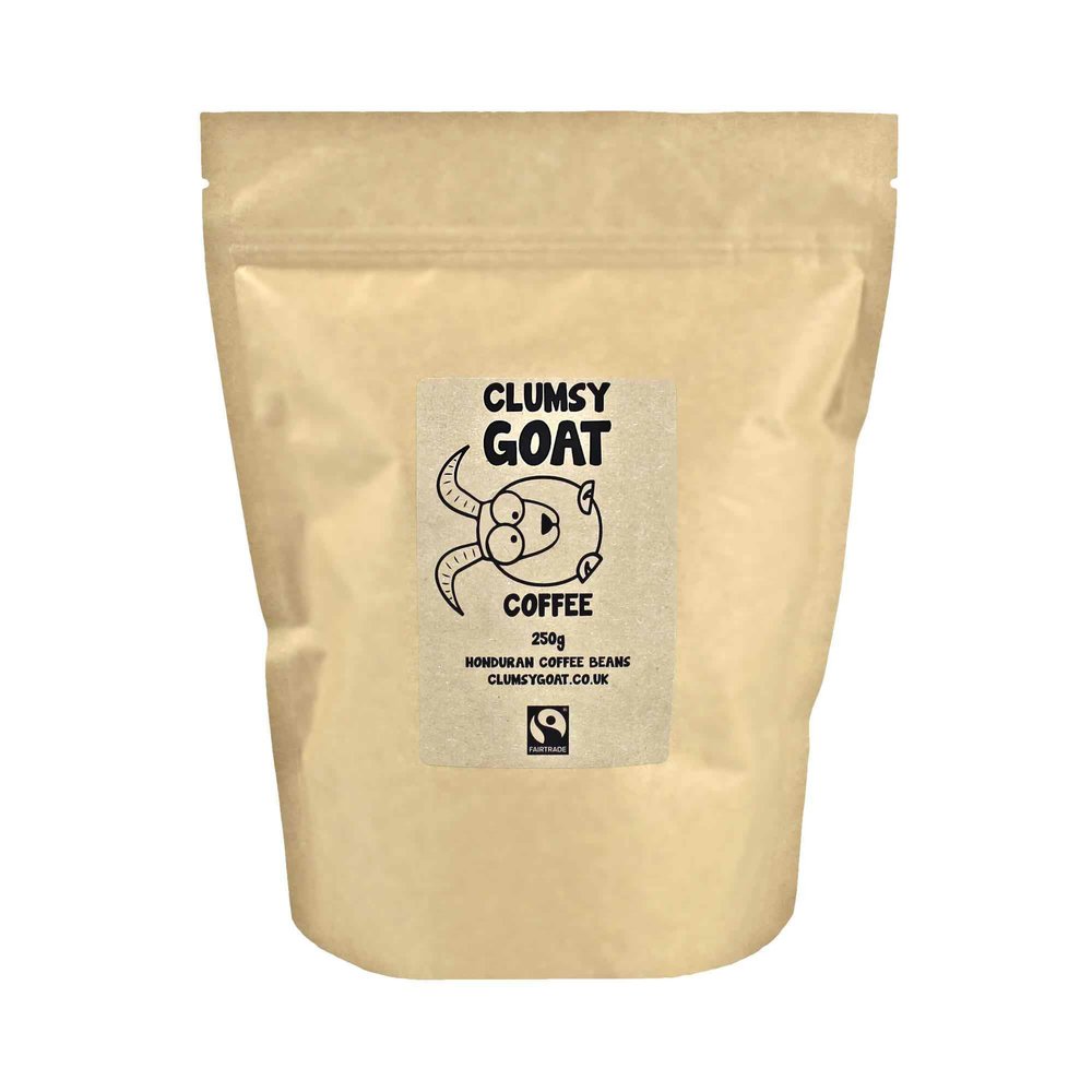 Clumsy Goat Fairtrade Honduran Single Origin Whole Coffee Beans - 100% Arabica - Medium Roast