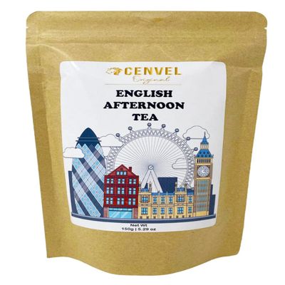 CENVEL English Afternoon Tea | City of London Scenes Loose-Leaf Black Tea in Resealable Pouch | Great Gift for Loved Ones (150g, London Eye)