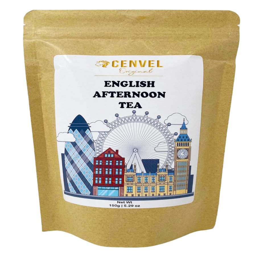 CENVEL English Afternoon Tea | City of London Scenes Loose-Leaf Black Tea in Resealable Pouch | Great Gift for Loved Ones (150g, London Eye)