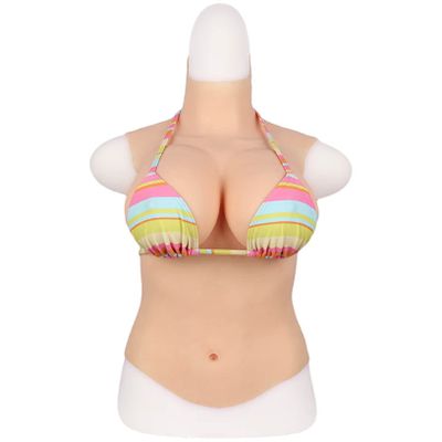 Silicone Breast Form Realistic Cotton Filled G Cup Breastplate Artificial Prosthesis Crossdressers Silicone Prosthesis Mastectomy Transgender Faux Breastplate, Ivory