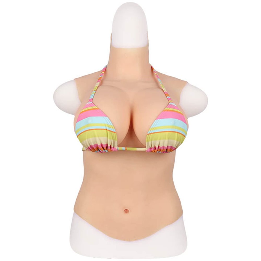 Silicone Breast Form Realistic Cotton Filled G Cup Breastplate Artificial Prosthesis Crossdressers Silicone Prosthesis Mastectomy Transgender Faux Breastplate, Ivory