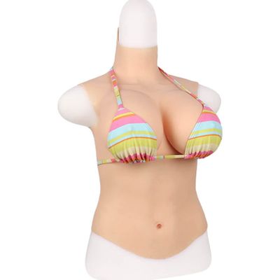 Silicone Breast Form Realistic Silicone Filled D Cup Realistic Breastplates Artificial Prosthesis Crossdresser Transgender Mastectomy Enhancement Breastplate Faux, Ivory